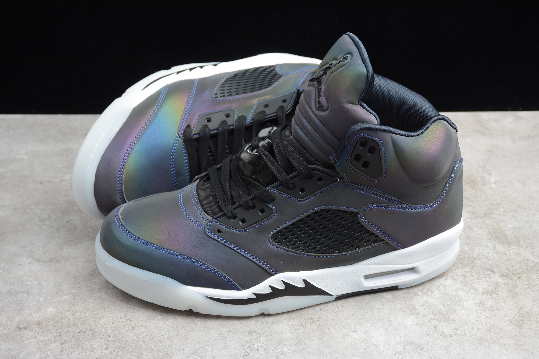 2020 Air Jordan 5 Retro Grey Black White Shoes